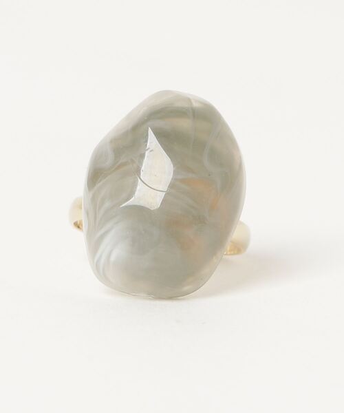 COLOR TOKYO ACCESSORIES（カラートウキョウアクセサリー）の「ストーンアクリルリング（リング・レディース・ブラック/ベージュ/ブラウン/グレー・FREE）」の16枚目の写真