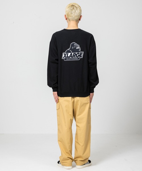 XLARGE（エクストララージ）の「XLARGE×Champion OLD OG CREWNECK SWEAT（スウェット・メンズ・ホワイト/ブラック/アッシュ/ネイビー/グリーン・M/XL/S/L）」の21枚目の写真