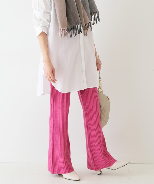 SLOBE IENA（スローブイエナ）の「エアリーリブニットパンツ【ウエストゴム/手洗い可能】◆（その他パンツ・レディース・ブラウン/グレー/ピンク・38/36）」の21枚目の写真