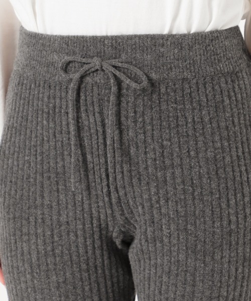 SLOBE IENA（スローブイエナ）の「エアリーリブニットパンツ【ウエストゴム/手洗い可能】◆（その他パンツ・レディース・ブラウン/グレー/ピンク・38/36）」の5枚目の写真