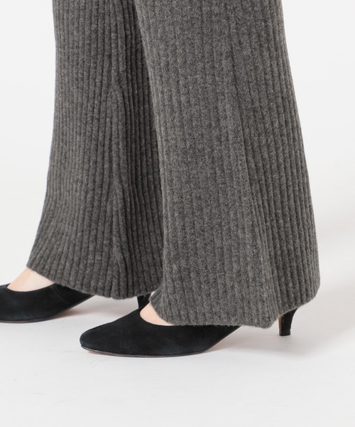 SLOBE IENA（スローブイエナ）の「エアリーリブニットパンツ【ウエストゴム/手洗い可能】◆（その他パンツ・レディース・ブラウン/グレー/ピンク・38/36）」の22枚目の写真