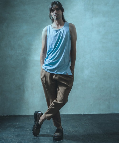 ANGENEHM(アンゲネーム)の「mta469- Long Length Tank top (MADE IN JAPAN) タンクトップ(タンクトップ・メンズ・ホワイト/ブラック/ブルー/グリーン・M/L)」の22枚目の写真