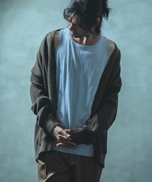 ANGENEHM(アンゲネーム)の「mta469- Long Length Tank top (MADE IN JAPAN) タンクトップ(タンクトップ・メンズ・ホワイト/ブラック/ブルー/グリーン・M/L)」の9枚目の写真