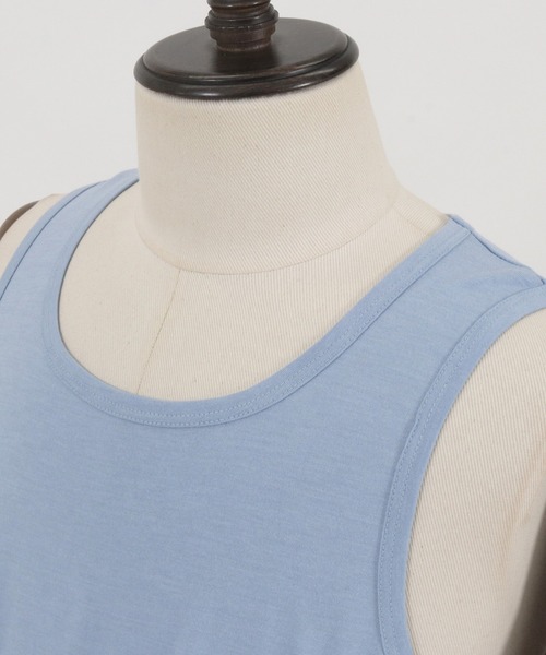 ANGENEHM(アンゲネーム)の「mta469- Long Length Tank top (MADE IN JAPAN) タンクトップ(タンクトップ・メンズ・ホワイト/ブラック/ブルー/グリーン・M/L)」の13枚目の写真