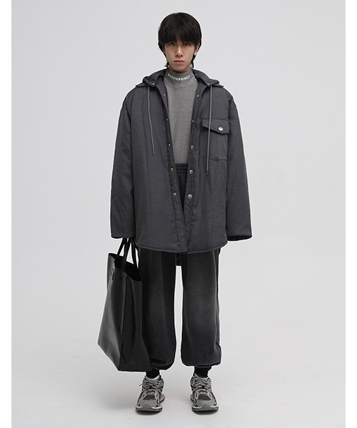 MASONPRINCE(メイソンプリンス)の「【MASONPRINCE】Oversized hooded shirt blouson MF4023(その他アウター・メンズ・ブラウン/グレー/ブラック・S/L/M)」の13枚目の写真