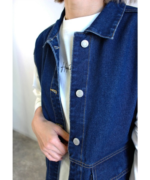 MLI'A（エムリア）の「デニム/ベスト（その他アウター・レディース・ブルー系8/インディゴブルー・M）」の16枚目の写真