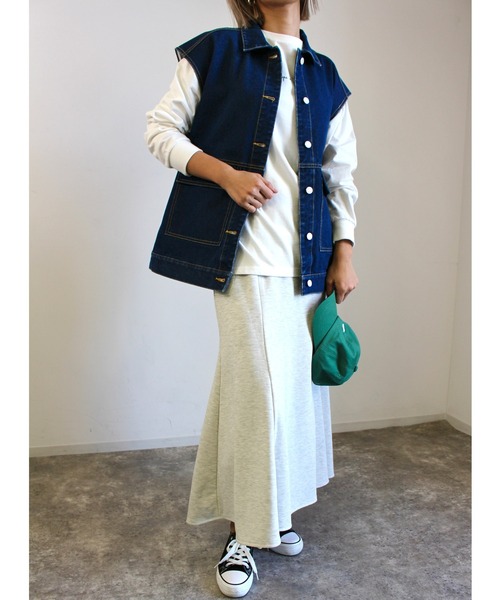 MLI'A（エムリア）の「デニム/ベスト（その他アウター・レディース・ブルー系8/インディゴブルー・M）」の21枚目の写真