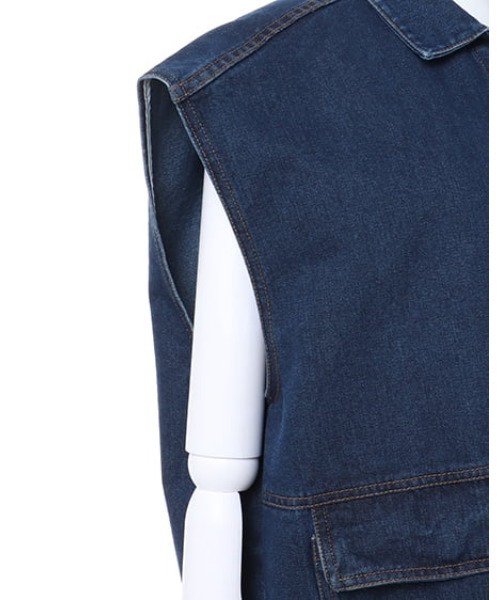 MLI'A（エムリア）の「デニム/ベスト（その他アウター・レディース・ブルー系8/インディゴブルー・M）」の7枚目の写真