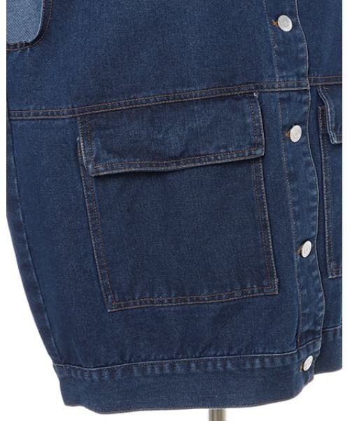 MLI'A（エムリア）の「デニム/ベスト（その他アウター・レディース・ブルー系8/インディゴブルー・M）」の8枚目の写真