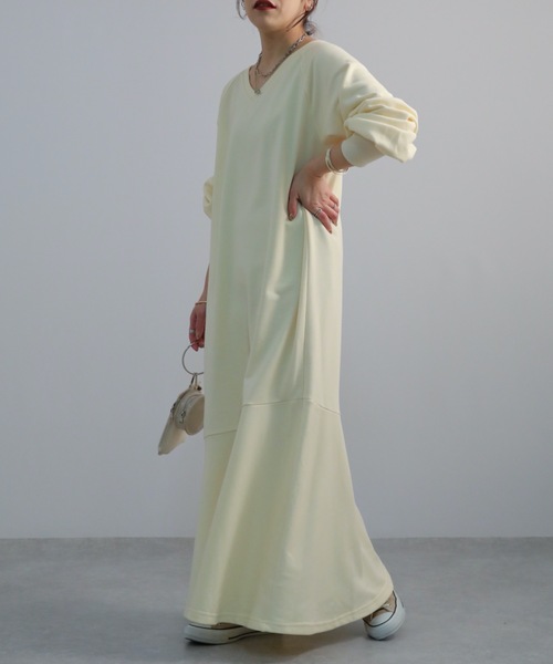 ap retro（アプレトロ）の「マーメイド前後２WAY ワンピース（ワンピース・レディース・ブラック/アイボリー/杢グレー/ブルー・FREE）」の11枚目の写真