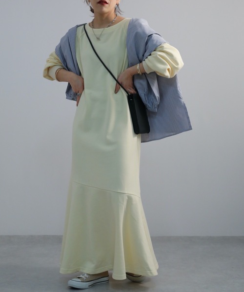 ap retro（アプレトロ）の「マーメイド前後２WAY ワンピース（ワンピース・レディース・ブラック/アイボリー/杢グレー/ブルー・FREE）」の16枚目の写真