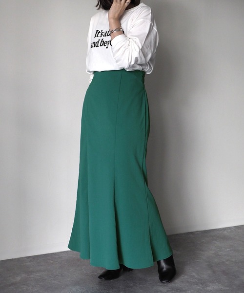 Riberry（リベリー）の「マーメイドスカート（スカート・レディース・グリーン/アイボリー/ブラウン/ベージュ・MEDIUM）」の8枚目の写真