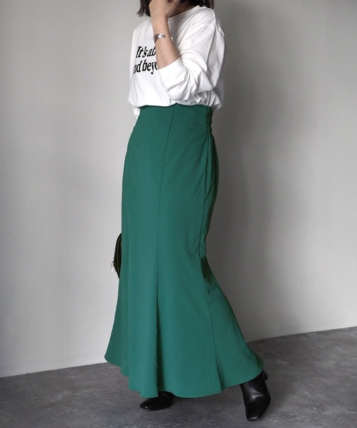 Riberry（リベリー）の「マーメイドスカート（スカート・レディース・グリーン/アイボリー/ブラウン/ベージュ・MEDIUM）」の7枚目の写真