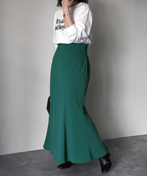 Riberry（リベリー）の「マーメイドスカート（スカート・レディース・グリーン/アイボリー/ブラウン/ベージュ・MEDIUM）」の17枚目の写真