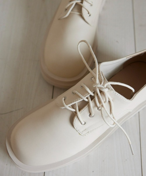 Fabby fabby(ファビィーファビィー)の「タンクソールトラックソールレースアップシューズ(ドレスシューズ・レディース・ブラック/オフホワイト・MEDIUM/SMALL/LARGE)」の14枚目の写真