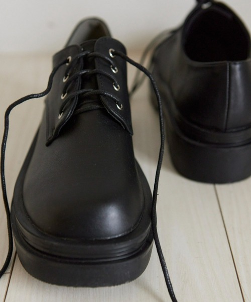 Fabby fabby(ファビィーファビィー)の「タンクソールトラックソールレースアップシューズ(ドレスシューズ・レディース・ブラック/オフホワイト・MEDIUM/SMALL/LARGE)」の7枚目の写真