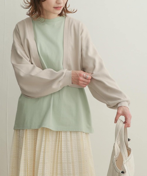 URBAN RESEARCH DOORS(アーバンリサーチドアーズ)の「ボリュームスリーブボレロカーディガン(カーディガン/ボレロ・レディース・ベージュ/グリーン・1)」の13枚目の写真