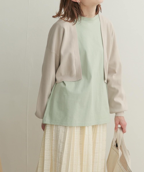 URBAN RESEARCH DOORS(アーバンリサーチドアーズ)の「ボリュームスリーブボレロカーディガン(カーディガン/ボレロ・レディース・ベージュ/グリーン・1)」の15枚目の写真