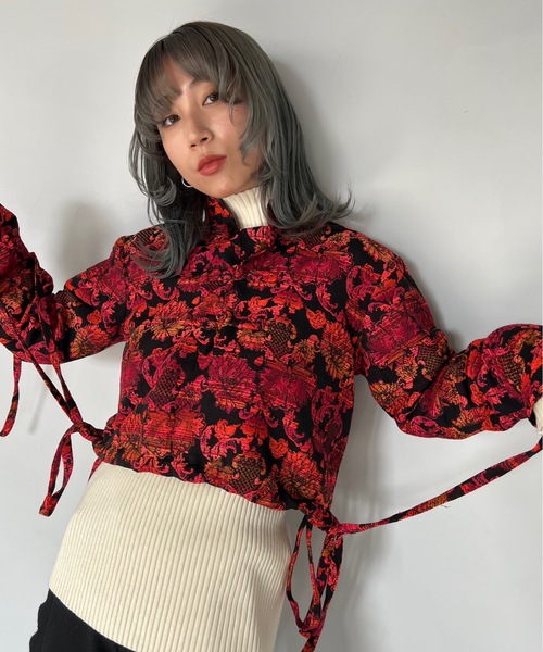SANSeLF】vintage flower China tops sanw22s23 【公式通販】