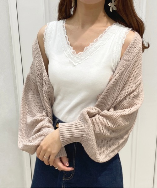 apres jour（アプレジュール）の「カップ付きレースインナー【ZOZOTOWN限定アイテム】（キャミソール・レディース・アイボリー/オフホワイト/ブラック・フリー/X-LARGE）」の7枚目の写真