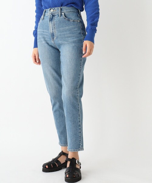 OPAQUE.CLIP(オペークドットクリップ)の「◆リサイクルコットンデニム201TPD(デニムパンツ・レディース・アイボリー/ナチュラル/ネイビー/ダークネイビー・40/36/38/34/42)」の3枚目の写真