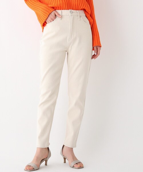 OPAQUE.CLIP(オペークドットクリップ)の「◆リサイクルコットンデニム201TPD(デニムパンツ・レディース・アイボリー/ナチュラル/ネイビー/ダークネイビー・40/36/38/34/42)」の1枚目の写真