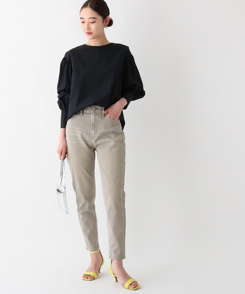 OPAQUE.CLIP(オペークドットクリップ)の「◆リサイクルコットンデニム201TPD(デニムパンツ・レディース・アイボリー/ナチュラル/ネイビー/ダークネイビー・40/36/38/34/42)」の7枚目の写真