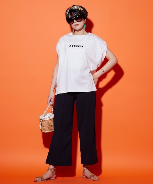 JETSET SOLO PLUS （ジェットセットソロプラス）の「FONT LAB ジョーゼット センターシームパンツ（その他パンツ・レディース・イエロー/ブラック/ブルー・FREE）」の13枚目の写真
