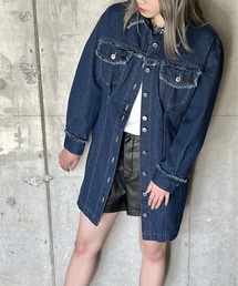 フリンジ加工Gジャンワンピース