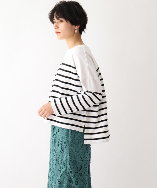 OPAQUE.CLIP(オペークドットクリップ)の「◆【PICCADILLY】別注 ボーダーカットソー(Tシャツ/カットソー・レディース・ブラック系2/オレンジ系その他4/ブルー系7・99)」の16枚目の写真