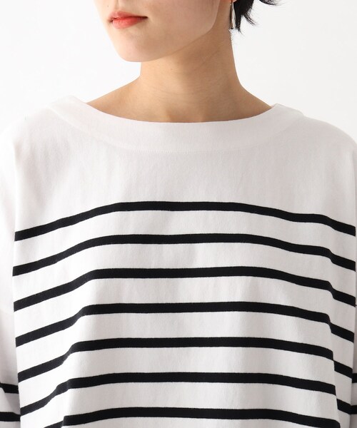 OPAQUE.CLIP(オペークドットクリップ)の「◆【PICCADILLY】別注 ボーダーカットソー(Tシャツ/カットソー・レディース・ブラック系2/オレンジ系その他4/ブルー系7・99)」の4枚目の写真
