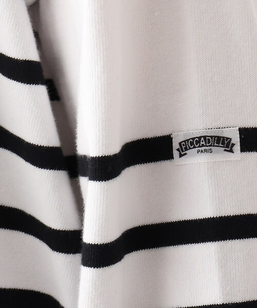 OPAQUE.CLIP(オペークドットクリップ)の「◆【PICCADILLY】別注 ボーダーカットソー(Tシャツ/カットソー・レディース・ブラック系2/オレンジ系その他4/ブルー系7・99)」の10枚目の写真