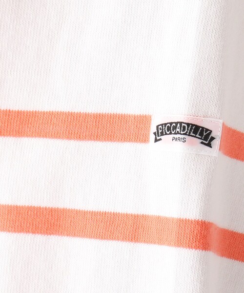 OPAQUE.CLIP(オペークドットクリップ)の「◆【PICCADILLY】別注 ボーダーカットソー(Tシャツ/カットソー・レディース・ブラック系2/オレンジ系その他4/ブルー系7・99)」の8枚目の写真