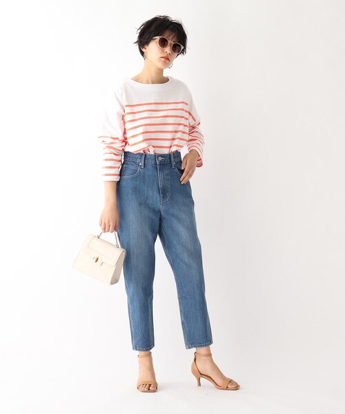 OPAQUE.CLIP(オペークドットクリップ)の「◆【PICCADILLY】別注 ボーダーカットソー(Tシャツ/カットソー・レディース・ブラック系2/オレンジ系その他4/ブルー系7・99)」の17枚目の写真