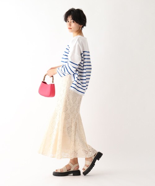 OPAQUE.CLIP(オペークドットクリップ)の「◆【PICCADILLY】別注 ボーダーカットソー(Tシャツ/カットソー・レディース・ブラック系2/オレンジ系その他4/ブルー系7・99)」の5枚目の写真
