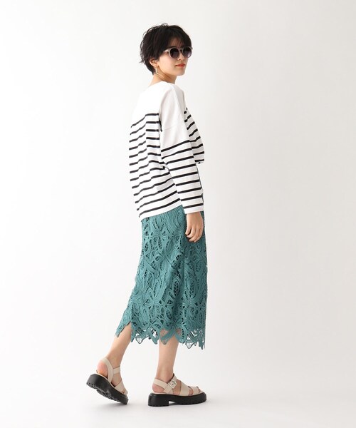 OPAQUE.CLIP(オペークドットクリップ)の「◆【PICCADILLY】別注 ボーダーカットソー(Tシャツ/カットソー・レディース・ブラック系2/オレンジ系その他4/ブルー系7・99)」の19枚目の写真