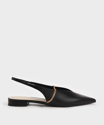 チェーンリンクスリングバック バレリーナフラット / Chain-Link Slingback Ballerina Flats
