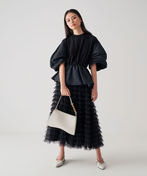 CHARLES & KEITH(チャールズ & キース)の「チェーンリンクスリングバック バレリーナフラット / Chain-Link Slingback Ballerina Flats(バレエシューズ・レディース・ブラック/オフホワイト・23cm/23.5cm/24.5cm/25cm/25.5cm/22.5cm)」の7枚目の写真