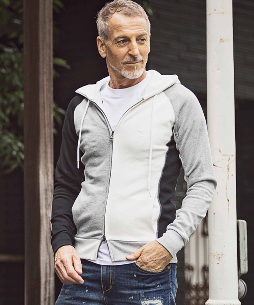 1PIU1UGUALE3 RELAX (ウノピゥウノウグァーレトレ リラックス)の「1PIU1UGUALE3 RELAX(ウノピゥウノウグァーレトレ)ヘビースウェットクレイジーパーカー(パーカー・メンズ・マルチ・S/M/L/XL/XXL)」の7枚目の写真