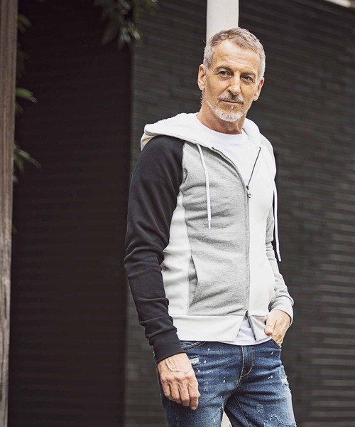 1PIU1UGUALE3 RELAX (ウノピゥウノウグァーレトレ リラックス)の「1PIU1UGUALE3 RELAX(ウノピゥウノウグァーレトレ)ヘビースウェットクレイジーパーカー(パーカー・メンズ・マルチ・S/M/L/XL/XXL)」の8枚目の写真