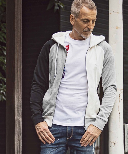 1PIU1UGUALE3 RELAX (ウノピゥウノウグァーレトレ リラックス)の「1PIU1UGUALE3 RELAX(ウノピゥウノウグァーレトレ)ヘビースウェットクレイジーパーカー(パーカー・メンズ・マルチ・S/M/L/XL/XXL)」の11枚目の写真