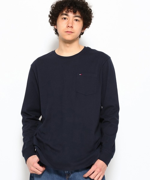 TOMMY HILFIGER（トミーヒルフィガー）の「【オンライン限定】ポケットロングスリーブTシャツ（Tシャツ/カットソー・メンズ・ホワイト/ネイビー・SMALL/MEDIUM/LARGE/X-LARGE）」の13枚目の写真