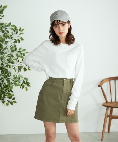 TOMMY HILFIGER（トミーヒルフィガー）の「【オンライン限定】ポケットロングスリーブTシャツ（Tシャツ/カットソー・メンズ・ホワイト/ネイビー・SMALL/MEDIUM/LARGE/X-LARGE）」の12枚目の写真