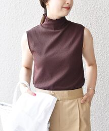 ドライタッチリブハイネックノースリーブ◆