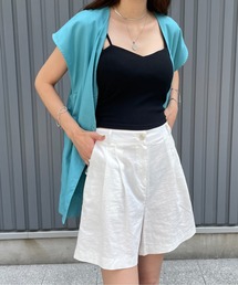 StyleSea | コットンリネンツータックハーフパンツ(その他パンツ)