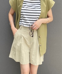 StyleSea | コットンリネンツータックハーフパンツ(その他パンツ)