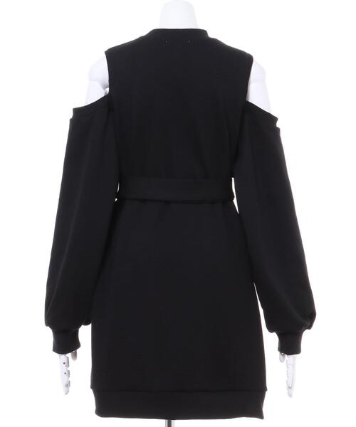 INGNI(イング)の「スウェット肩開きベルト付チュニックトップス(チュニック・レディース・ブラック/オフホワイト/ブルー/ライトグリーン・M)」の7枚目の写真