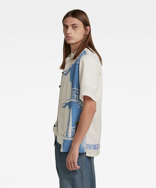 G-STAR（ジースター）の「HAWAII COMMANDO SHIRT/柄シャツ（シャツ/ブラウス・メンズ・ホワイト系その他/ブルー系その他/ブルー系その他2・SMALL/MEDIUM/LARGE/X-SMALL/X-LARGE）」の22枚目の写真