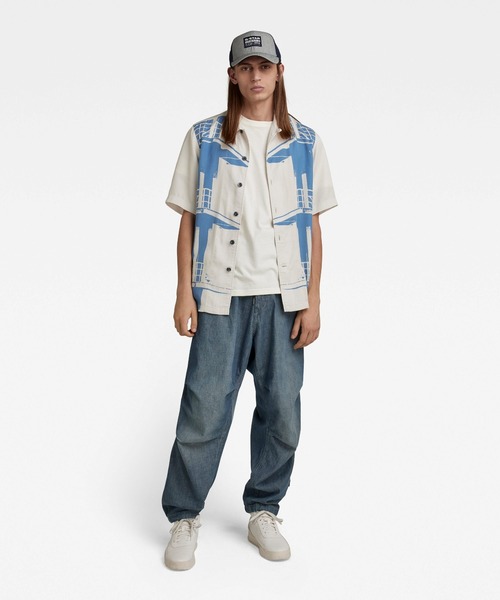 G-STAR（ジースター）の「HAWAII COMMANDO SHIRT/柄シャツ（シャツ/ブラウス・メンズ・ホワイト系その他/ブルー系その他/ブルー系その他2・SMALL/MEDIUM/LARGE/X-SMALL/X-LARGE）」の10枚目の写真