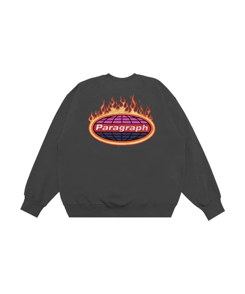 Paragraph(パラグラフ)の「【Paragraph/パラグラフ】バーニングロゴ スウェットシャツ/№21/22SS(スウェット・メンズ・チャコールグレー/ライトグレー/ダークグリーン/ブルー/バイオレット・フリ-)」の2枚目の写真